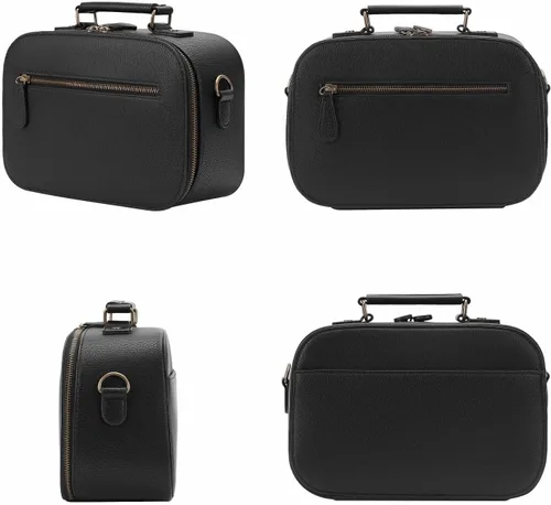 Miniatura 9 de Bolsa de hombro para cámara Divvia, bolsa de cámara impermeable de PU de cuero para fotógrafos, estuche pequeño a prueba de golpes con divisores