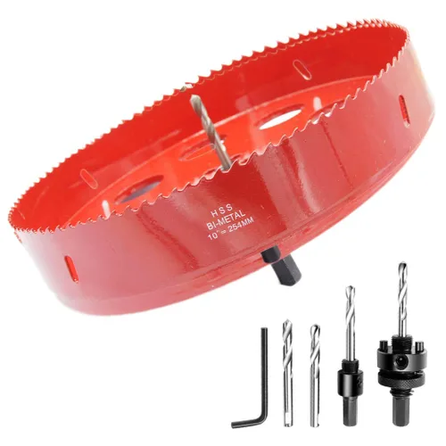 Miniatura 45 de Broca bimetálica para taladro, cortador de orificios HSS con eje para madera y metal