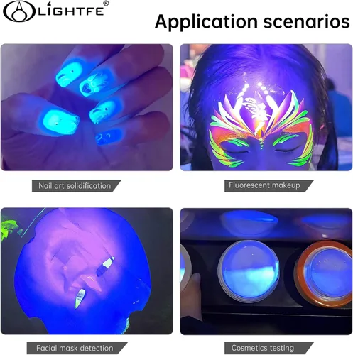 Miniatura 5 de Linterna UV Mini E2A 395nm, Luz Ultravioleta Recargable en Llavero, Luz Negra Profesional para Curación de Resina, Detector de Orina de Mascotas