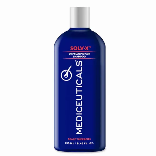 Mediceuticals Solv-X Shampoo - Para cabello graso y cuero cabelludo - Champú para el acné del cuero cabelludo para hombres, mujeres y adolescentes,