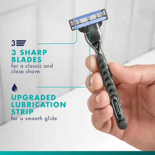 Miniatura 3 de Gillette Mach3 - Recambios de maquinilla de afeitar para hombres, 12 recambios de cuchillas de afeitar