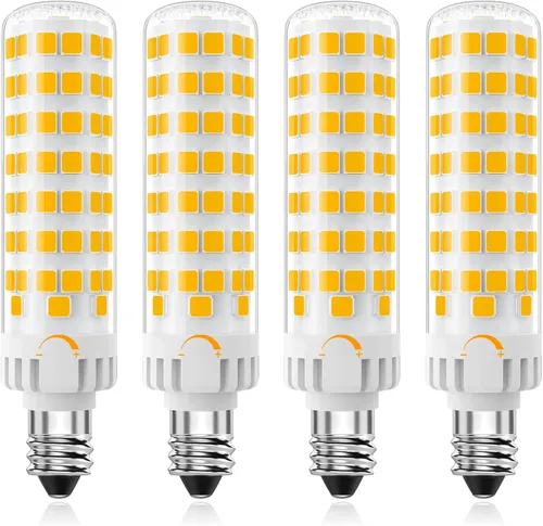 Miniatura 9 de Bombilla LED E11 regulable, JDE11 120 V 100 W equivalente a halógeno, base de mini candelabro T3/T4, 6000 K luz blanca diurna, 10 W, 1000 lúmenes