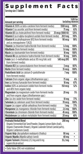 Miniatura 6 de New Chapter, Vitaminas Postnatales Suplemento de Lactancia, Multivitamínico Completo con Vitamina D3 Fermentada + Vitaminas B, Hecho con Verduras