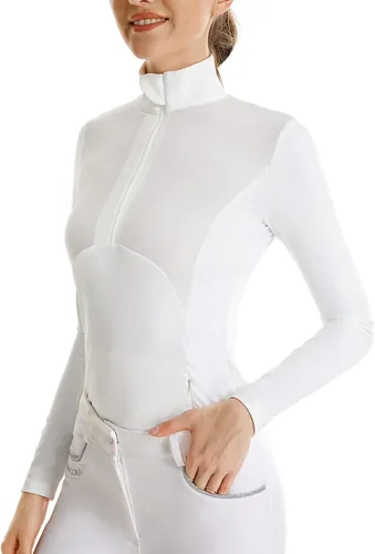 Miniatura 2 de TrustBreech Hecho en Estados Unidos camisa de rendimiento de secado rápido para mujer, chaqueta de manga larga para equitación