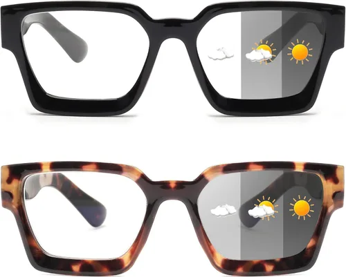 Miniatura 10 de JM Paquete de 3 lentes de lectura cuadrados estilo Oprah para mujeres y hombres, lectores rectangulares de gran tamaño, con bisagra de resorte