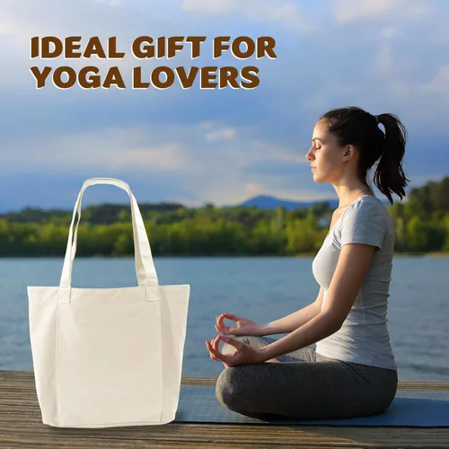 Miniatura 8 de Portador de Esterilla de Yoga, Bolsa de Gimnasio Con Soporte para Esterilla de Yoga, Bolsa de Lona para Mujer Con Correa para el Hombro Para Off