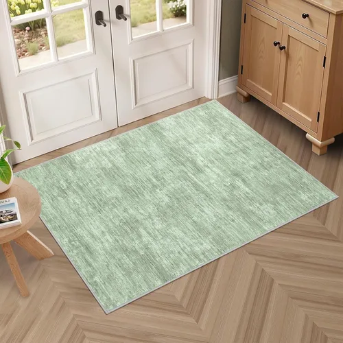 Miniatura 68 de RUGSREAL - Tapete pequeño de 2x3 con base de goma, resistente a las manchas, moderno, color liso, contemporáneo lavable, para la entrada, sala