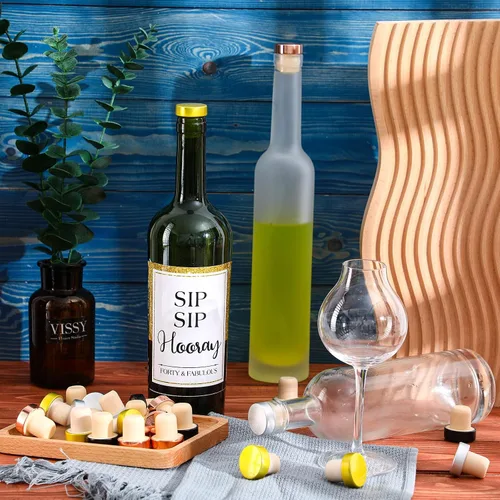 Miniatura 5 de Yookeer Tapón en forma de T de corcho para botellas de vino, tapón reutilizable de sellado de vino para botellas de cerveza, manualidades