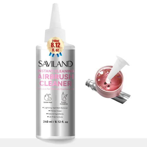 Miniatura 15 de SAVILAND Aerógrafo para Uñas: Creatividad Ilimitada de Arte de Uñas Kit Pro de Aerógrafo de Doble Modo Recargable Boquilla de 0.3mm Set de Púrpura