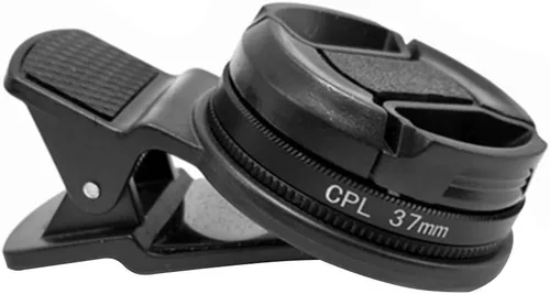 Filtro CPL de 1.457 in, filtro de lente polarizador circular universal, kit de accesorios para lentes de teléfono celular, incluye lente CPL y clip