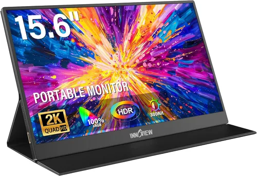 Miniatura 12 de InnoView Monitor portátil, 15.6 pulgadas FHD 1080P HDMI USB C segundo monitor externo para computadora portátil, escritorio, MacBook, teléfonos