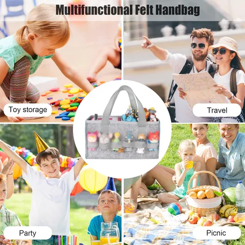 Miniatura 7 de Bolsa de mano para Toniebox Starter Set, funda de transporte al aire libre, bolsa de mano portátil para reproductor de audio Toniebox y figuras Azul