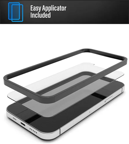 Miniatura 5 de magglass Vidrio templado diseñado para iPhone 13 Mini, protector de pantalla frontal y trasera (2021) incluye protector de lente de cámara
