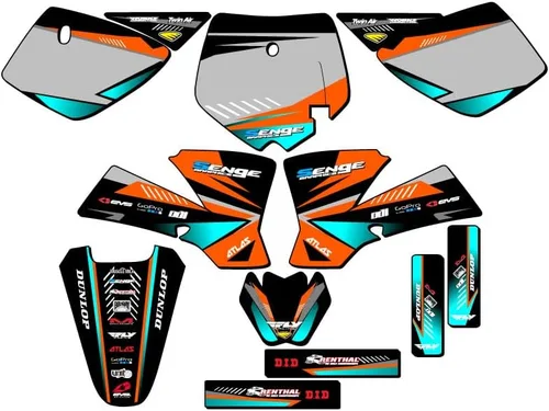 Miniatura 9 de Kit de base gráfica SX 50 Surge Black Senge 2002-2008 compatible con KTM