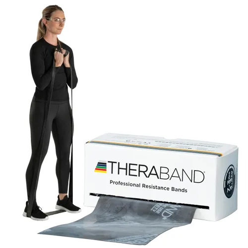 Miniatura 11 de Theraband Professional Bandas de Resistencia de látex para ejercicios de cuerpo superior e inferior, terapia física, pilates inferior, en casa, azul