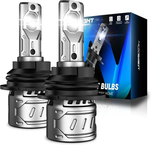 Miniatura 9 de NOVSIGHT Bombillas H4/HB2/9003 actualizadas, 400% de brillo, bombillas antiniebla H4, instalación rápida HB2/9003, paquete de 2