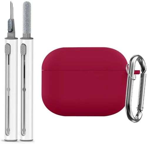 Miniatura 14 de Funda de silicona para AirPods Pro de 2 generación con kit de limpieza, llavero para hombres y mujeres, accesorio protector ideal para AirPods Pro