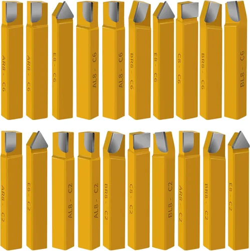 Miniatura 10 de 20 herramientas de corte de punta de carburo de 1/2 pulgada, herramientas de corte de torno de metal, herramientas de torno de corte de metal