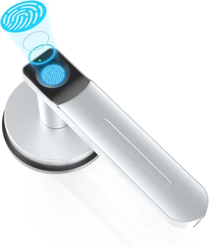 Miniatura 10 de Foxgard - Cerradura inteligente de huellas dactilares, cerradura biométrica, perilla de puerta electrónica con teclado, perilla de puerta Negro
