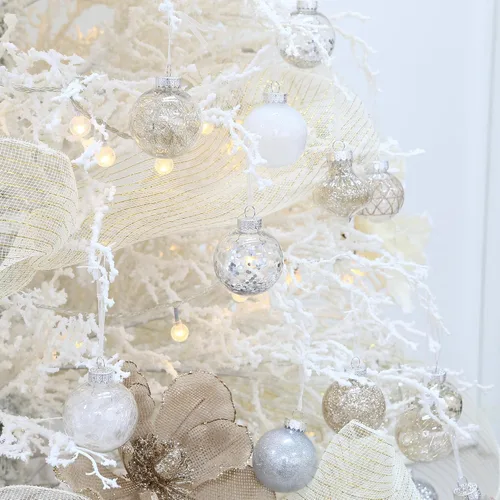 Miniatura 8 de Sea Team Juego de adornos de bolas de plástico transparente inastillables para árbol de Navidad, adornos decorativos transparentes para colgar