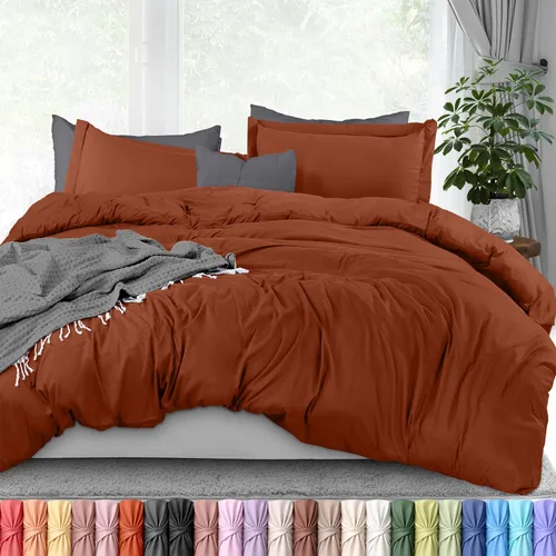 Miniatura 35 de Utopia Bedding Funda de edredón tamaño Queen – 1 funda de edredón con 2 fundas de almohada – Funda de edredón de 3 piezas con cierre de cremallera