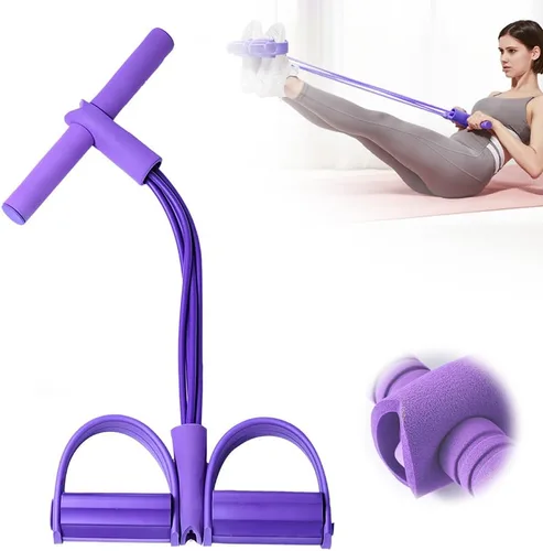 Miniatura 10 de Bandas de resistencia con pedales y asas, nueva banda elástica multifunción de yoga 2026, extensor de tobillo con pedal de pie actualizado de 6