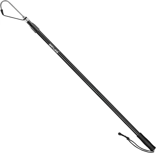 Miniatura 9 de SAN LIKE Garfio de pesca telescópico de aluminio/fibra de vidrio con mango de goma antideslizante Gancho de acero inoxidable con tornillo M8