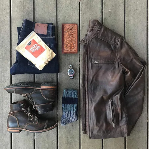 Miniatura 7 de RAW HYD - Cartera larga de cuero para hombres Funda de chequera doble un gran regalo para hombres