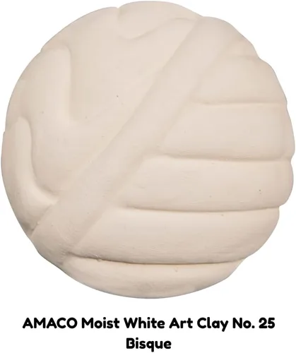 Miniatura 4 de Amaco 45015Y arcilla de modelado húmeda para cerámica, fuego bajo, multiuso, #25 color blanco