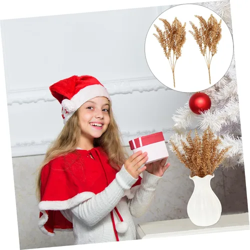 Miniatura 6 de Didiseaon 3 juegos de 2 piezas de arreglos florales artificiales de frutas rojas de Navidad, decoraciones de Navidad, decoración botánica