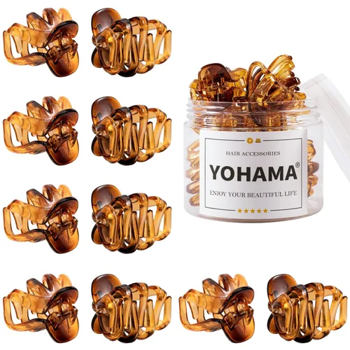 Miniatura 8 de YOHAMA 10 pinzas para el cabello, medianas y pequeñas, de 1.57 pulgadas, pinzas de pulpo de 1.57 pulgadas, pinzas de mandíbula medianas duraderas