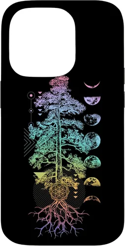 Miniatura 16 de iPhone 11 Pro Max Árbol de la Vida Fases de la Luna Yoga Chakra Estuche de Regalo