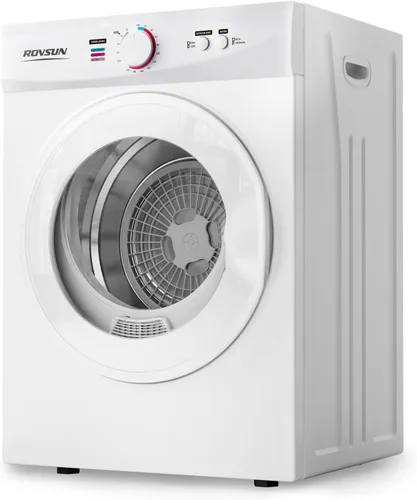ROVSUN Secadora de ropa portátil de 1.8 pies cúbicos, máquina secadora de carga frontal, secadora de ropa compacta con tambor de acero inoxidable