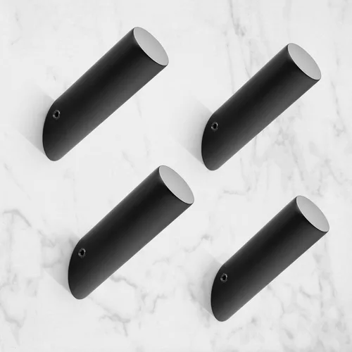 Miniatura 23 de NINETREX Ganchos negros para toallas, gancho negro mate, ganchos modernos para toallas, ganchos de acero inoxidable SUS 304, resistentes al agua