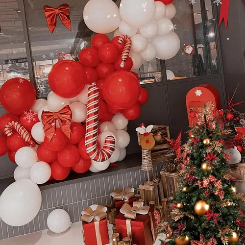 Miniatura 7 de 100 globos rojos y blancos de látex grueso de 12 pulgadas para decoración del día de la madre, día de San Valentín, cumpleaños, boda, día
