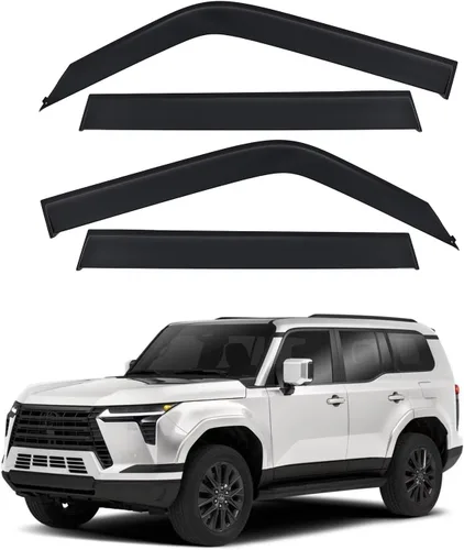 Miniatura 29 de Compatible con Toyota Camry 2018-2024 L LE SE XLE XSE Hybrid Cinta Adhesiva en Policarbonato Protectores de Lluvia Viseras de Ventana Deflector
