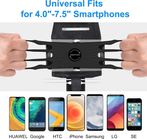 Miniatura 3 de Paquete de 10 soportes de teléfono celular para brazo - Correa de muñeca reflectante y ajustable, fundas para brazo compatibles con iPhone 16 15 14