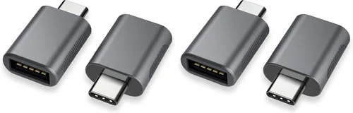 Miniatura 8 de Adaptador USB-C a USB 3.0 (paquete de 2), Thunderbolt 4/3 a USB hembra OTG para MacBook 2025, iPad 2025, Samsung, más dispositivos tipo C Gris