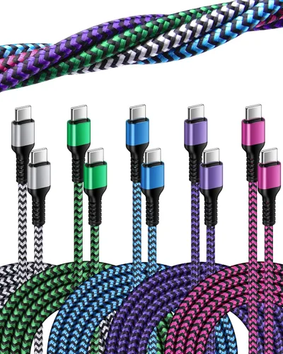 Miniatura 20 de Cable USB C para iPhone Air iPhone 17e 17 Pro Max 17 Pro 17 16e 16 Pro 15 Pro/Plus, 2 unidades de cable de carga rápida USB a Usbc, cable de carga