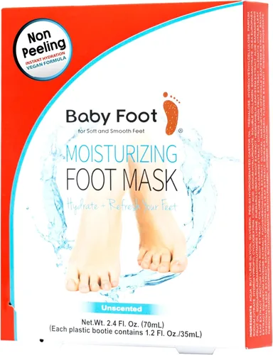 Baby Foot Mascarilla humectante sin perfume que no se despega – Hidrata y Refesh en 15 minutos – Tratamiento sin dolor en los pies – Para hombres y