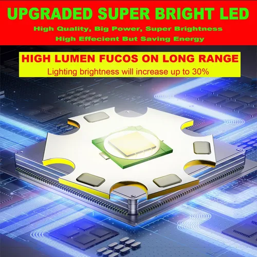 Miniatura 2 de Focos LED grandes, linternas, 22000 lúmenes, 6 modos, recargable, portátil, para campamento, caza, luces de trabajo portátiles para emergencias