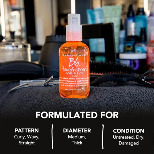 Miniatura 6 de Bumble and bumble. Hairdresser's Invisible Oil Frizz-Reducing Hair Oil Heat Protection, Frizz Control + Shine Curly, Wavy, Straight With