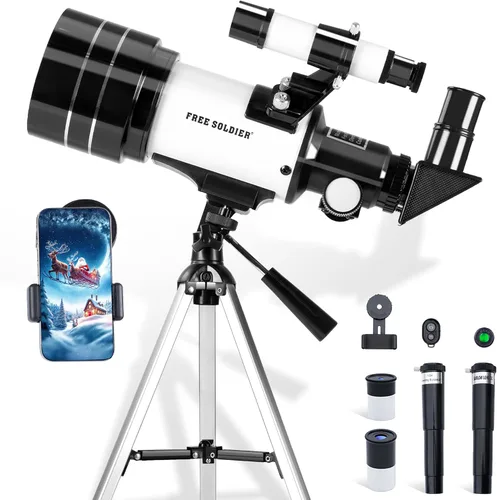 Miniatura 15 de Telescopio para Astronomía de Adultos, apertura de 70 mm y longitud focal de 400 mm, telescopio astronómico portátil para principiantes mayores de 8