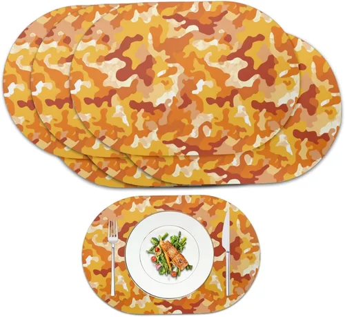 Miniatura 17 de Ghost Placemats Set of 2 Wipeable Faux Leather 12X18 Inch Waterproof Non-Slip Mats Spooky Table Decor Heat Resistant for Scary Dinner Party Fantasma