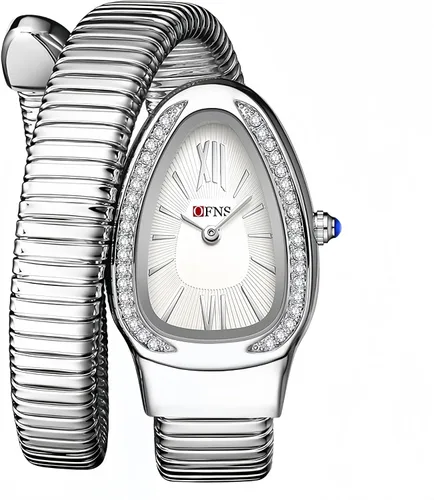 Miniatura 8 de OFNS Relojes de Serpiente para Mujeres Reloj de Pulsera Tipo Brazalete de Lujo con Forma de Serpiente con Diamantes de Cuarzo Esfera con Números