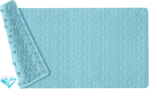 Miniatura 13 de Tapete antideslizante para bañera y ducha, tapete de goma natural con 241 ventosas, tapete de seguridad suave para baño, patrón único de diamante