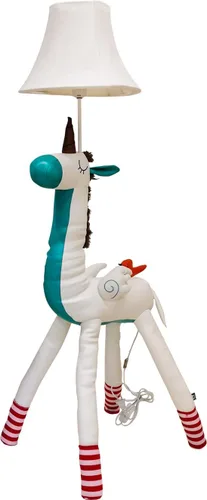 Miniatura 10 de HERBESTBAY Lámpara de pie para niños, diseño de dinosaurio azul, lámpara de pie moderna de 50 pulgadas para dormitorio, lámpara de pie cosida a mano