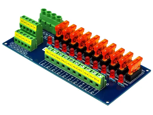 Miniatura 2 de Placa de módulo de fusible de distribución de energía de 10 posiciones para montaje de tornillo, para 5 a 32V
