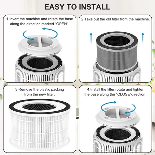 Miniatura 3 de Paquete de 2 filtros de repuesto compatibles con Afloia Fillo/Halo/Mooka Allo, filtro verdadero 3 en 1 de alta eficiencia para filtro Fillo