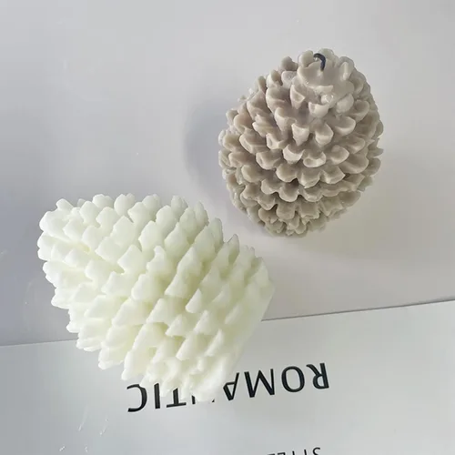 Miniatura 7 de 2 moldes de vela de cono de pino 3D – molde de vela de resina de silicona y jabón para resina epoxi, concreto, adorno de regalo de bricolaje y 2